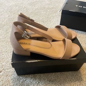 Nude torrid mini block sandals